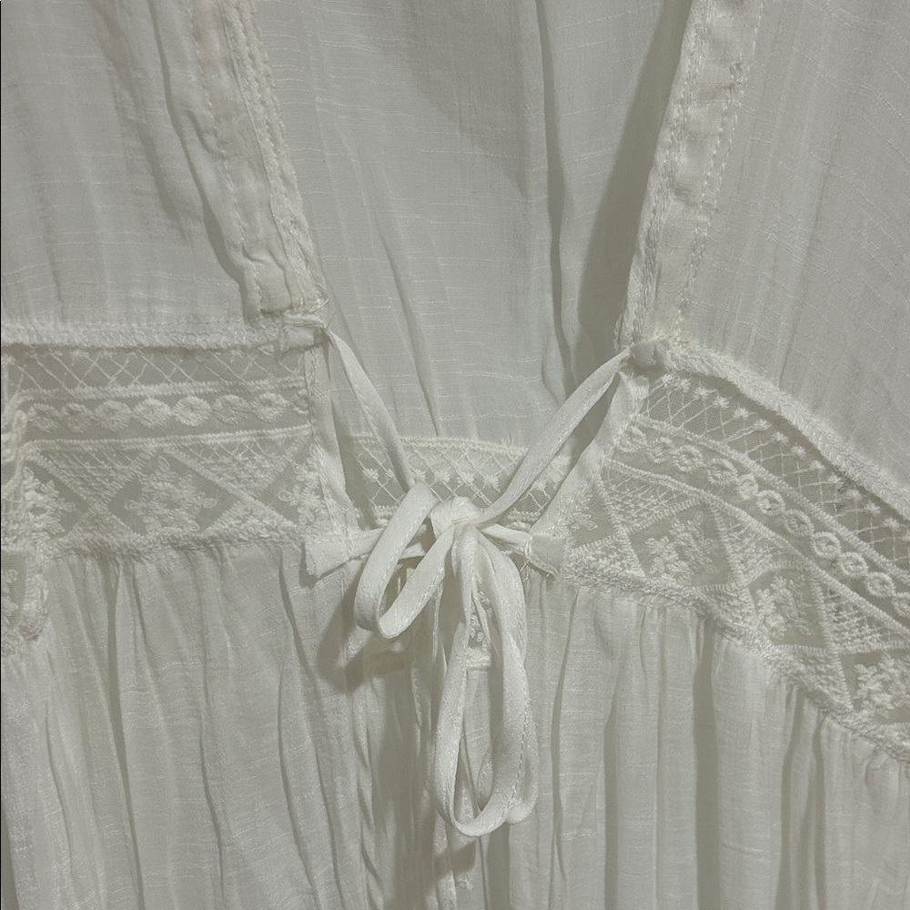 Elegant White Maxi Cover Up - Picture 2 of 2
